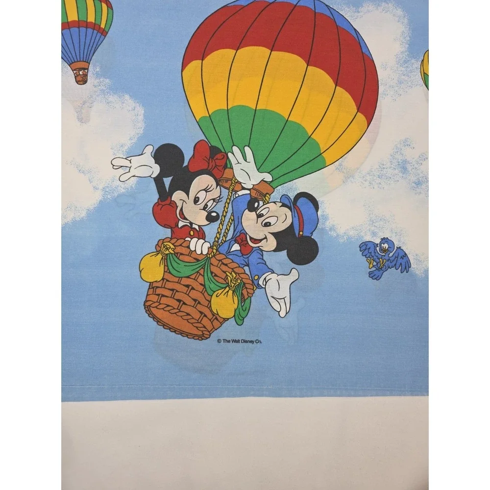 Vintage Sears‎ Disney Mickey Minnie Pillowcase Set USA Made 90s Balloon Clouds